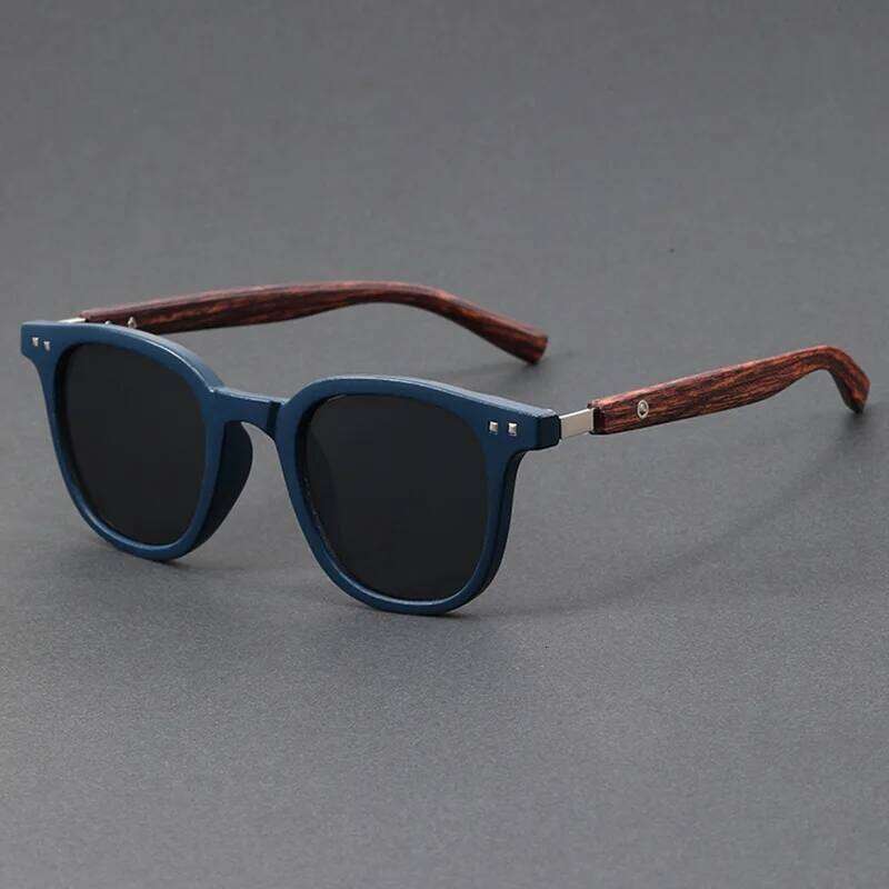 Trendy Retro Wood Grain Sunglasses Polarized UV Protection Men Women Perfect for Cycling Outdoor Street Photography Y260207