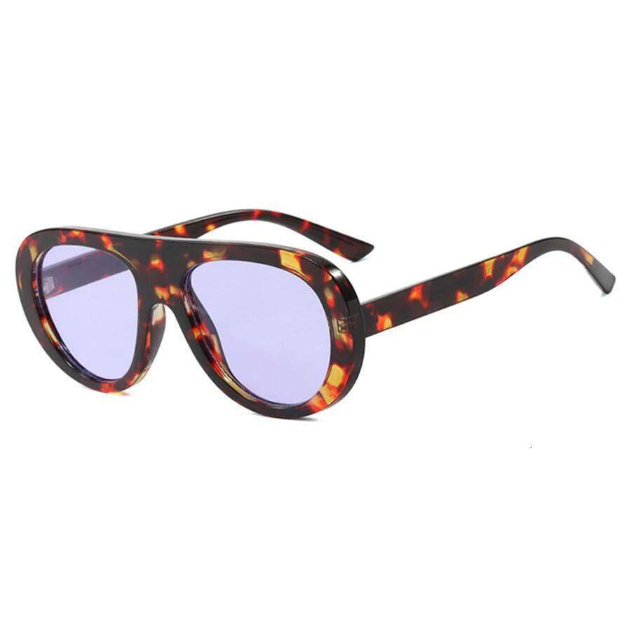 Y2K Retro Pilot For Women Sunglasses Trendy Leopard Print Glasses Vintage Unisex Eyewear Men Bold Fashion Accessories Y260207