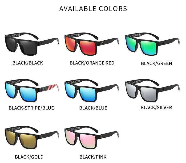 2024 NEW High quality luxury Heat Wave brand Polarized sunglasses square Conjoined lens Women men sun glasses UV400 Y260207