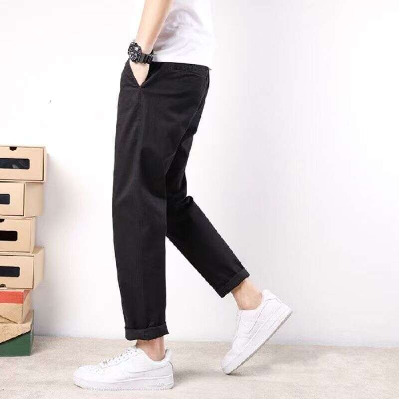 HIQOR Spring Summer Men Pants Loose Comfortable Casual All-match Elastic Man Cotton Trousers Fashion Streetwear Korean Pant