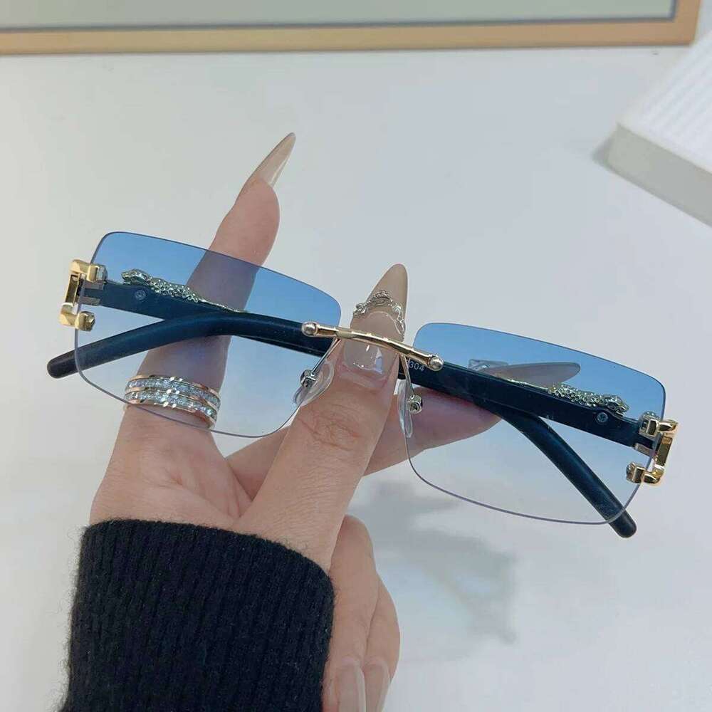 New Retro Women Men Sunglasses Frameless Rectangular Personalized Eyewear for Daily Life Vintage Sun Glasses Y260207