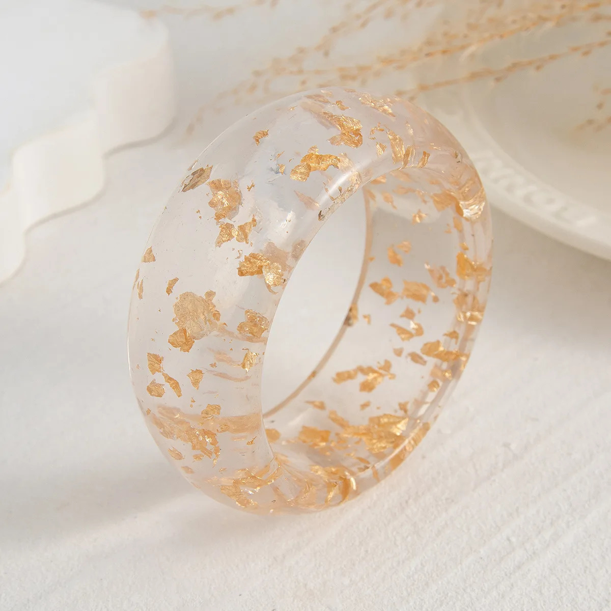 Vintage Round Charm Resin Cuff Bracelets Bangles for Women Acrylic Wide Geometric Bangle for Girls Summer Jewelry Gift 260120