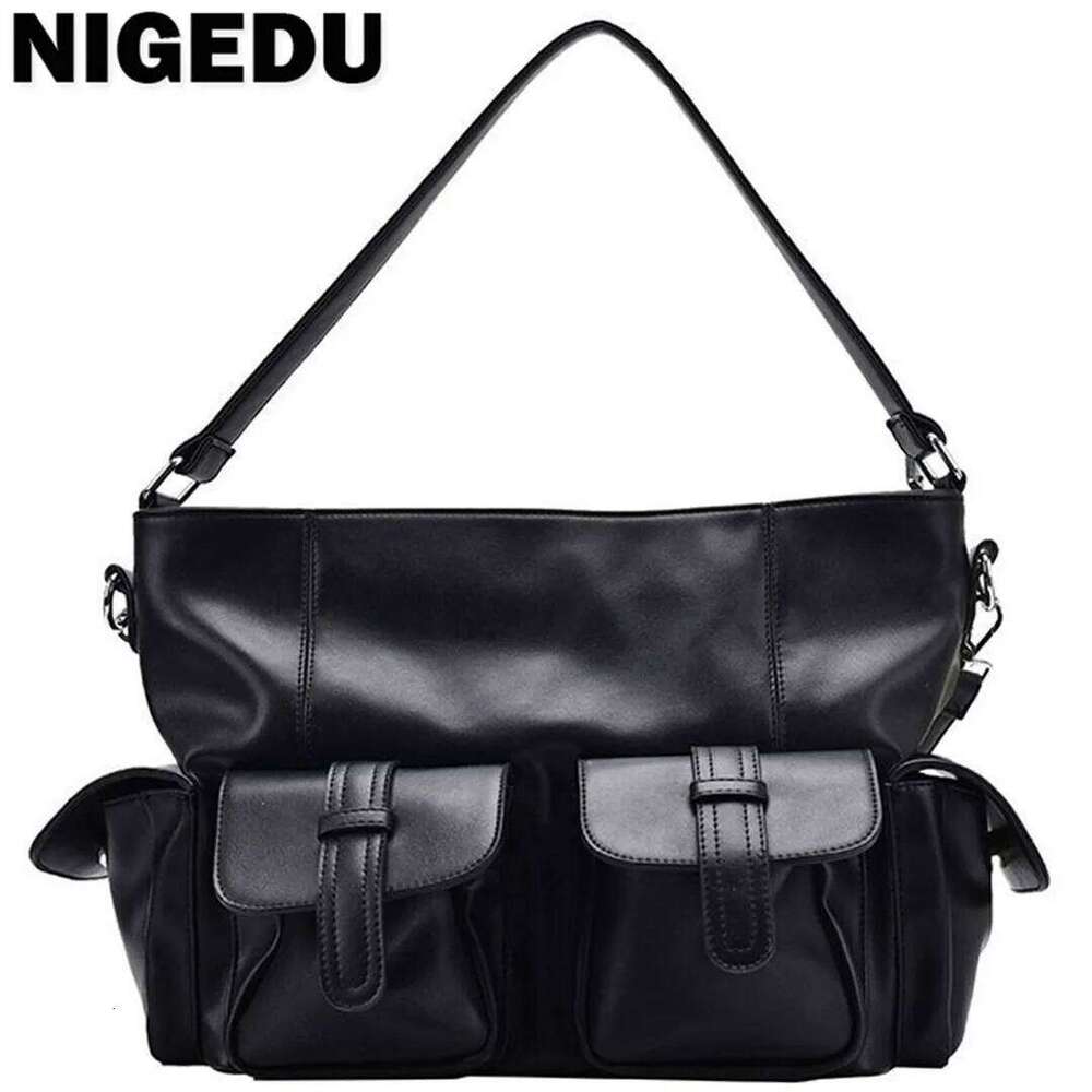 Soft PU leather women shoulder Large capacity black female crossbody Casual Messenger bag for ladies big handbag bolsa C260207
