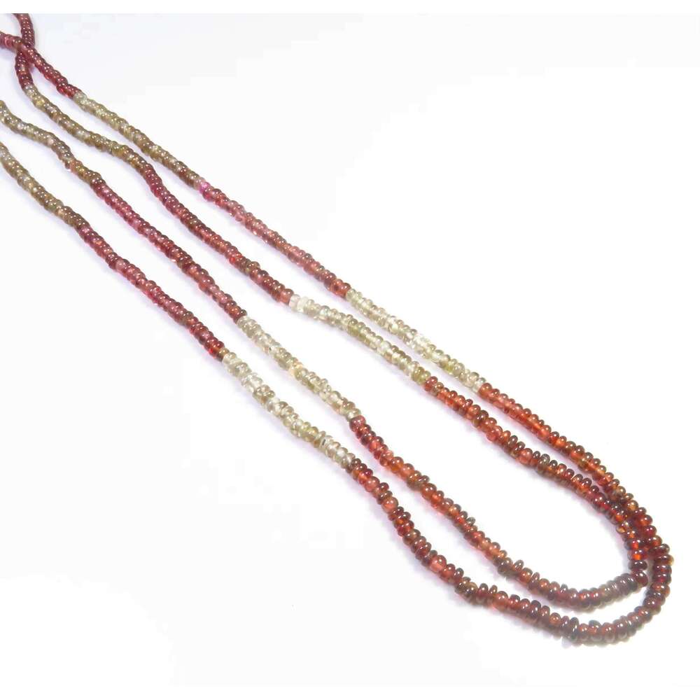 Natural Moissanite Tundra Sapphire Rondelle Beads 16" Strand