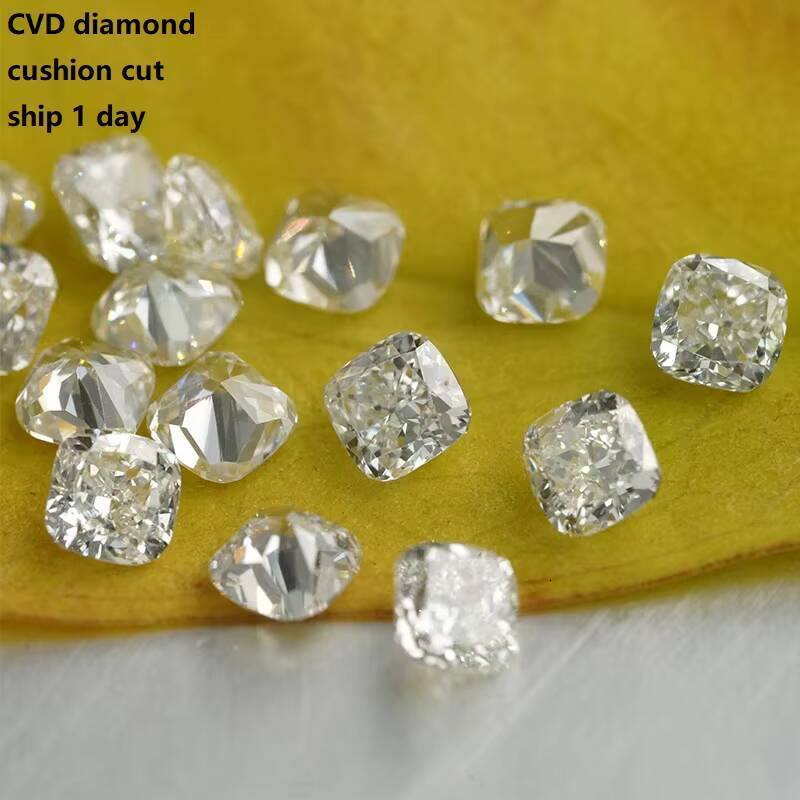 Starsgem Diamond Tester Pass 4mm Lab Grown Diamant CVD Diamonds square Brilliant Cushion Cut DE Color VS VVS Wholesale Diamond