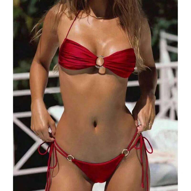 New Sexy Bikinis Black Swimsuits Women's Swimwear Push Up Female Beach Swim Wear Bathing Suits Brazilian Bikini Set Pool Bather C260207