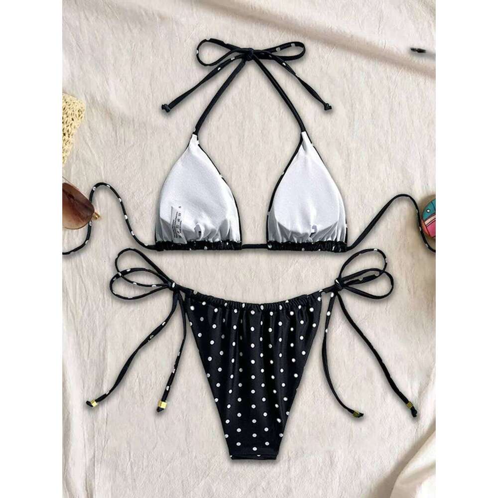Micro Sexy Swimsuits For Women 2025 Swimwear Dot Brazilian Bikini Set Thong Biquini Swim Suits String Beachwear Female C260207