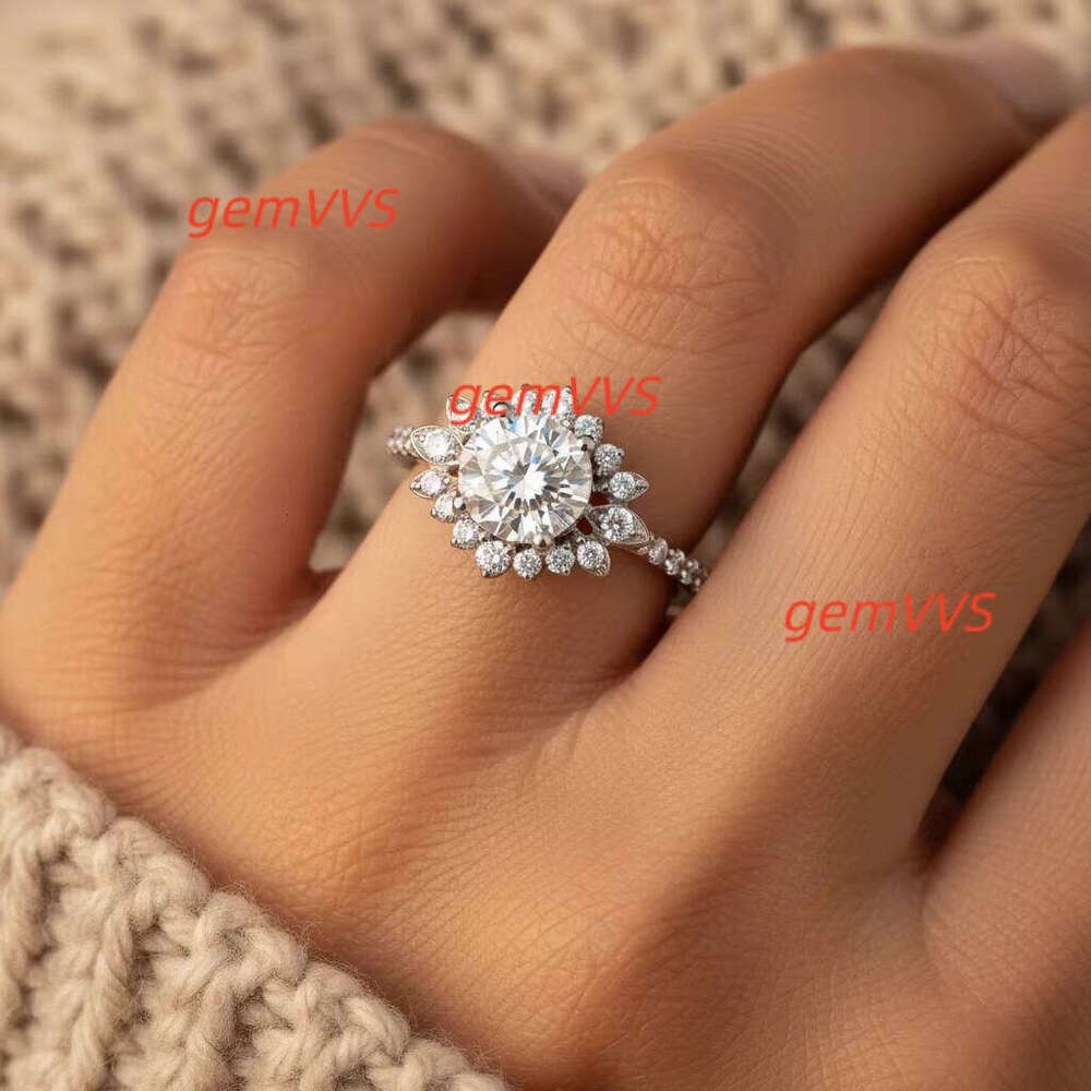 Lab Grown Diamond Round Brilliant Cut Engagement Ring