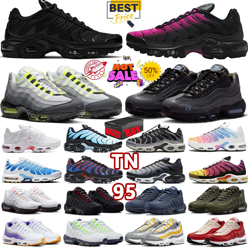 with box Designer shoes Sports Shoes sneakers TN 95s Triple Black white Tour Yellow Bright Mandarin pink unity cool grey Classic fashion Running outdoors eur 36-45