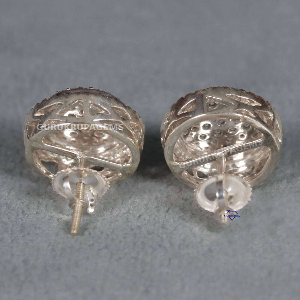 Earrings That Shines Bright Our 925 Sterling Silver Moissanite Diamond Earring For Women With Enhanced VVS Clarity