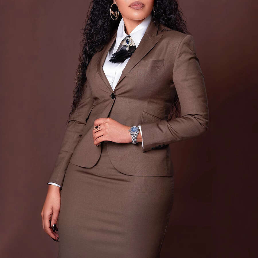 New Spring Autumn Cross-Border European American Amazon Women's Fashion Professional Long-Sleeve Blazer and Bodycon Skirt Set