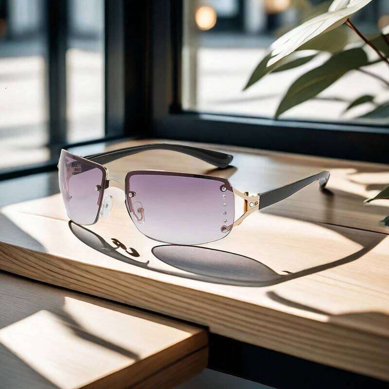 New Sunglasses Luxury Brand Design Fashionable Y2K Women Sun Glasses Camping Cycling Fishing Retro Frameless Uv400 Men Sunnies Y260207