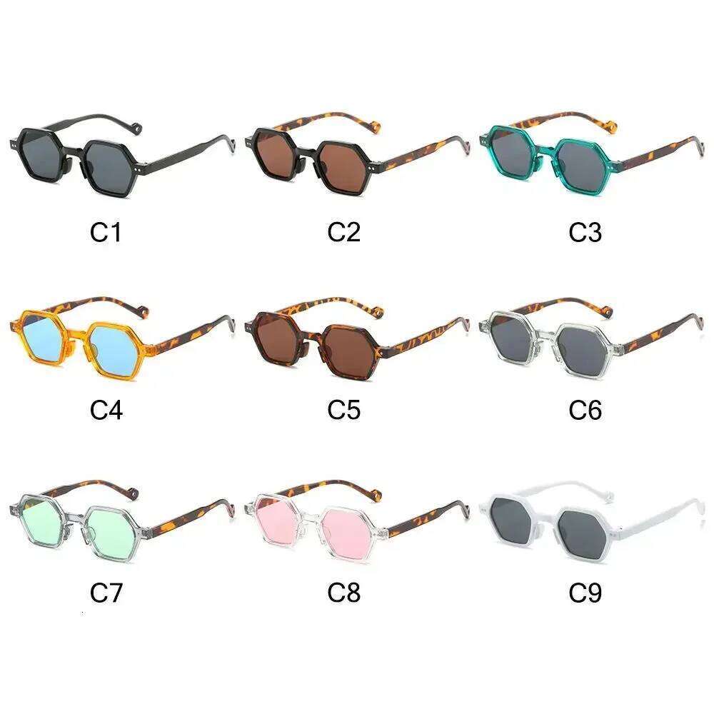 Retro Style Small Sunglasses Uv400 Women Green Brown Polygon Ladies Sun Glasses For Men Hexagon Summer 2025 New Eyewear Y260207