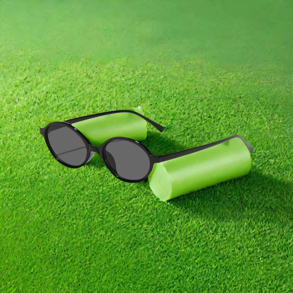 Fashion Frame Small Round Plastics UV400 Protection Eyeglasses Travel Oval Sunglasses for Men Women Y260207