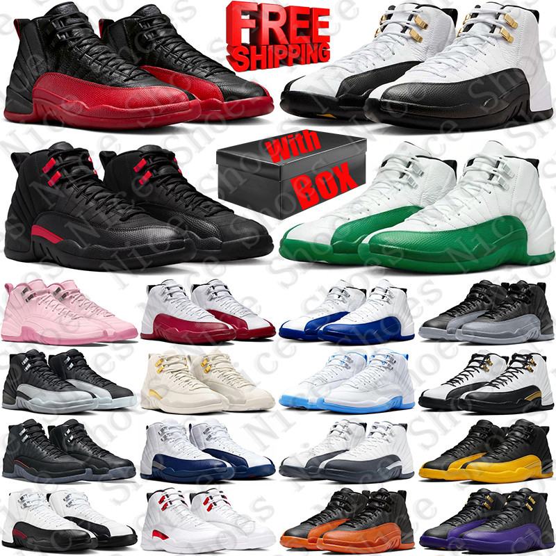 Free Shipping With Box Designer Basketball 12 12s Shoes sneakers for Taxi mens trainers shoe Gamma French Blue Pearl Pink Flu Game Playoffs men sneaker runners