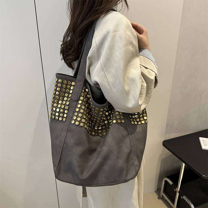 New Women's Shoulder Bag Soft Leather Tote for Female Pu Large Capacity Designer Shopper Handbags Casual Armpit Bags C260207
