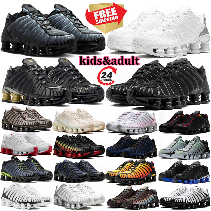 free shipping shox shoxs tl designer running shoes kids women men outdoor trainers sports shoes black brown white jogging sneakers