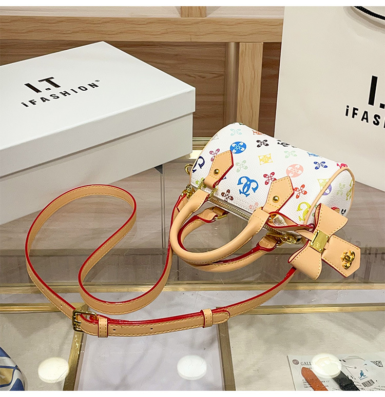 Printed Single-Shoulder Bag Bowling Bag 2026 New Style Armpit Retro Versatile Fashion Handbag Small Women's Bag