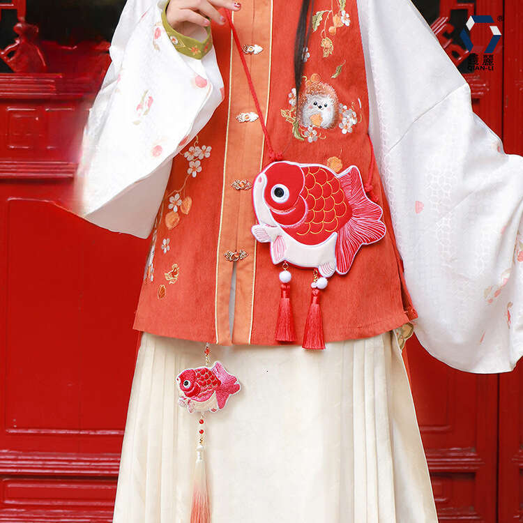New Embroidered Goldfish Crossbody Bag Ancient Style Hanfu Accessories Evergwish