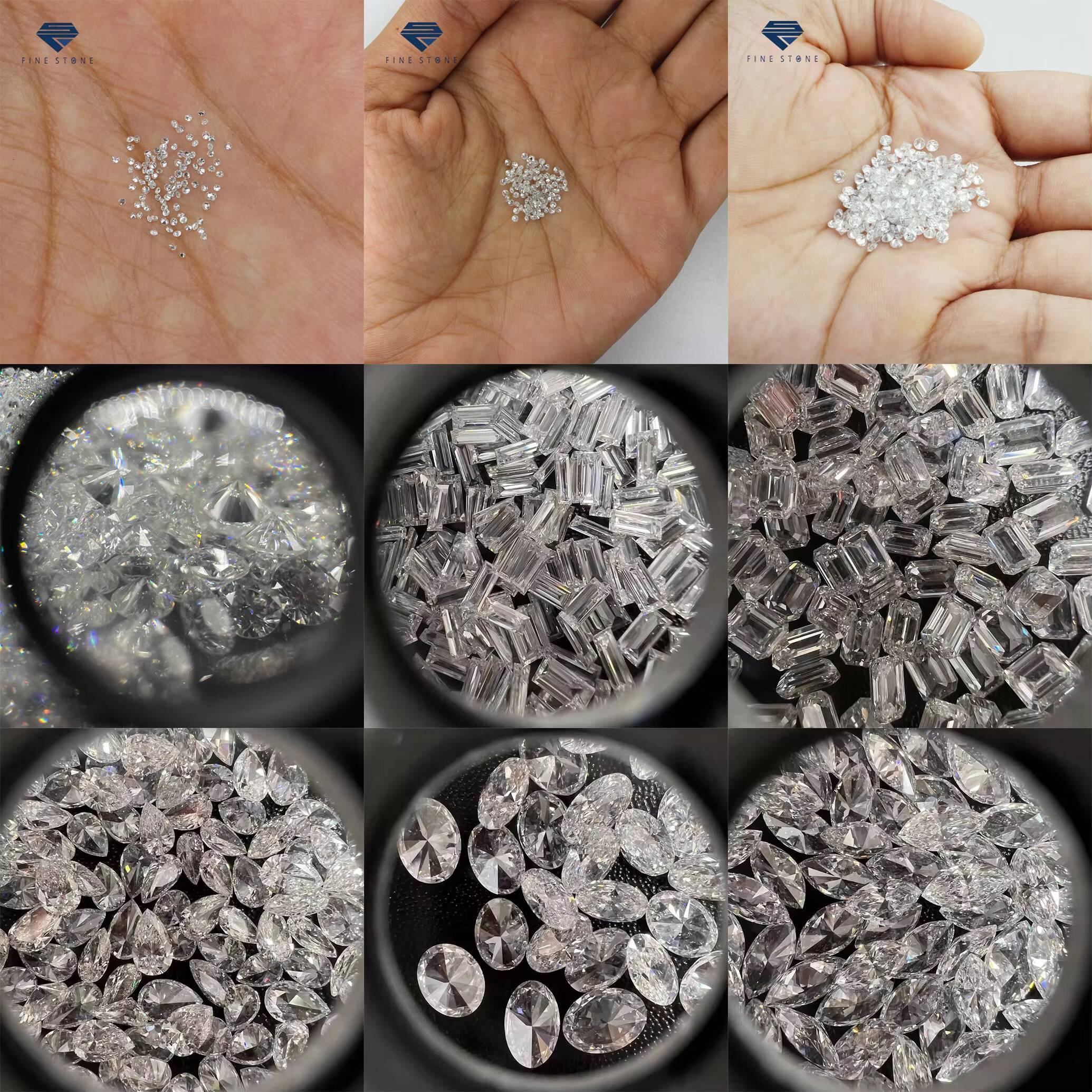 Wholesale Price Melee CVD HPHT Loose Lab Grown Diamonds DEF VVS VS 0842mm IGI Certified Lab Created Diamonds Price Per Carat