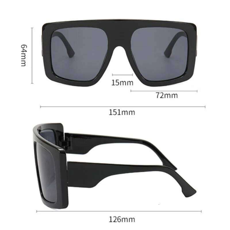 New Women's Oversized Frame Sunglasses Women Fashion Jelly Square Sun Glasses Outdoor Travel Lady Eyewear UV400 Oculos De Sol Y260207