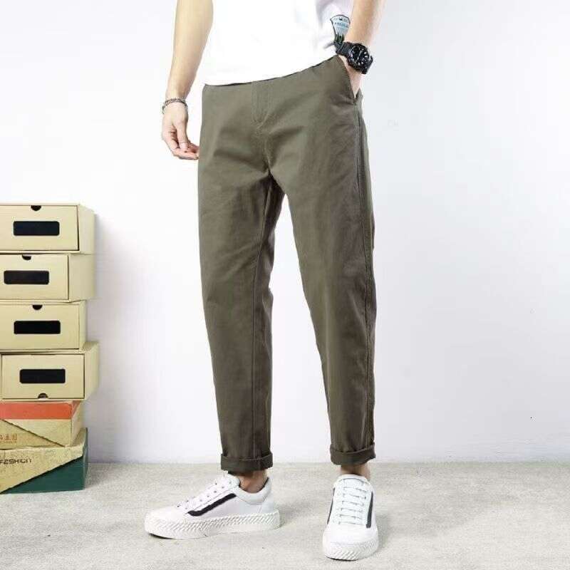 HIQOR Spring Summer Men Pants Loose Comfortable Casual All-match Elastic Man Cotton Trousers Fashion Streetwear Korean Pant