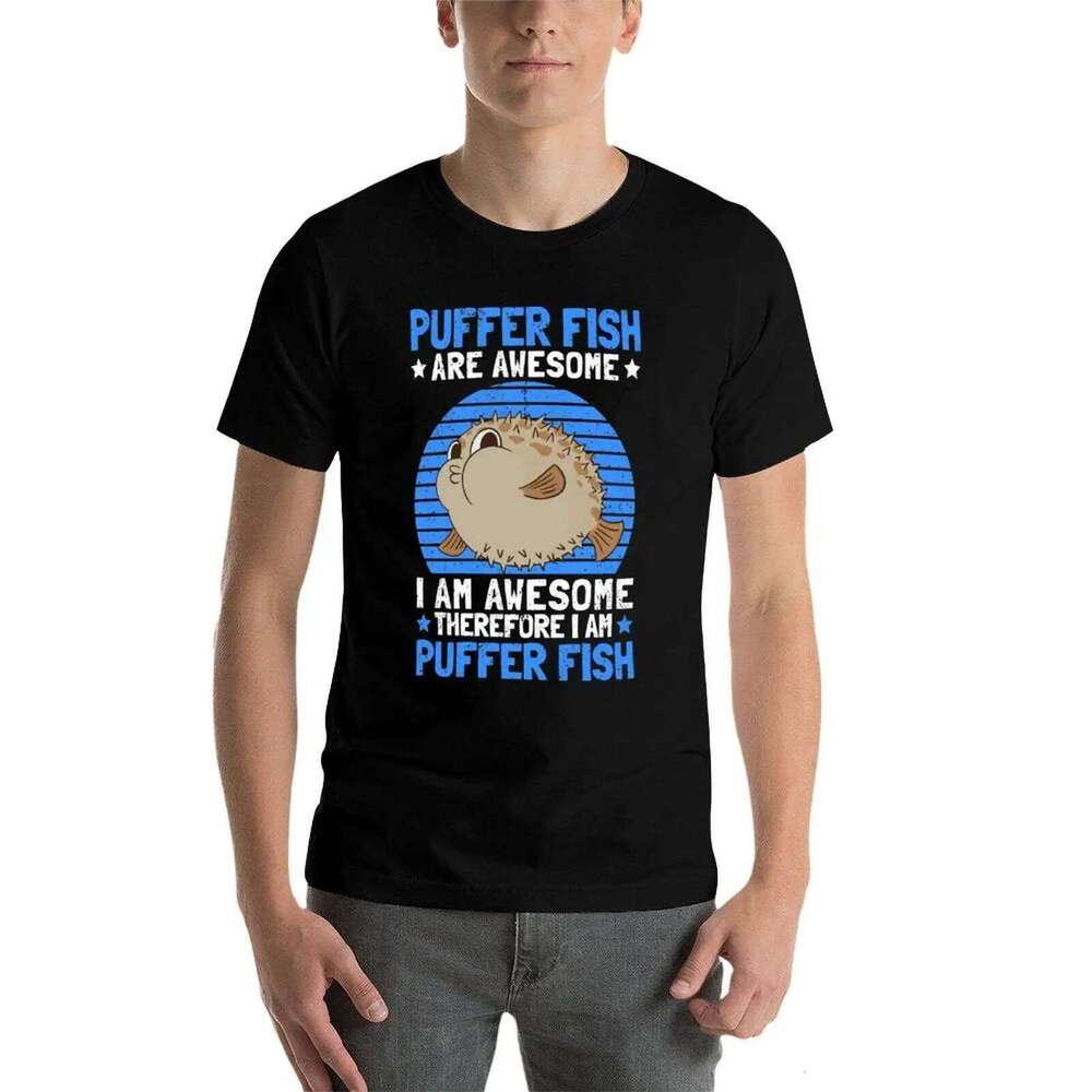 Puffer fantastic aquarium fish aquarist T-Shirt heavy cotton casual man t shirt summer T-shirt C260207