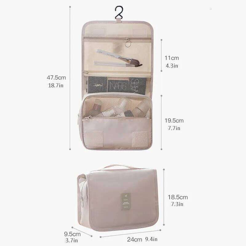 Makeup Bag Travel Cosmetic Bags Toiletries Organizer Waterproof Storage Neceser Bathroom Hook Wash Pouch High Quality Women Y260206