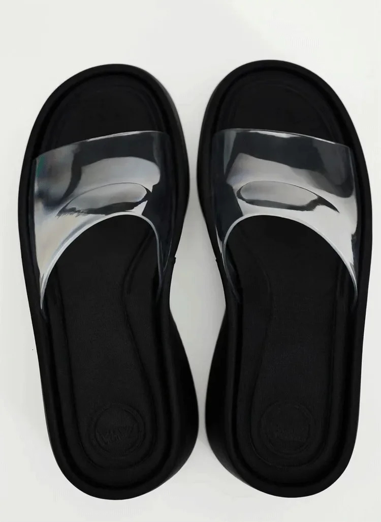 Summer 710cm Heel Platform Women Slippers Fashion Elegant High Wedges Slides Shoes Ladies Casual Beach Slipper 260208