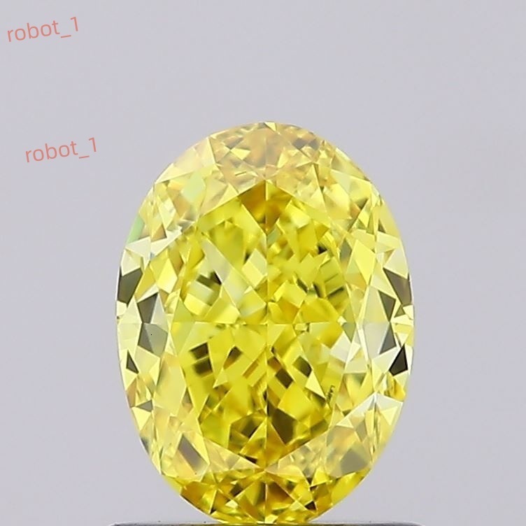 101 Ct Oval Shape Cut Fancy Intense Yellow Lab Grown Diamond Loose for Engagement Ring VVS2 Clarity Loose Diamond for Jewelry