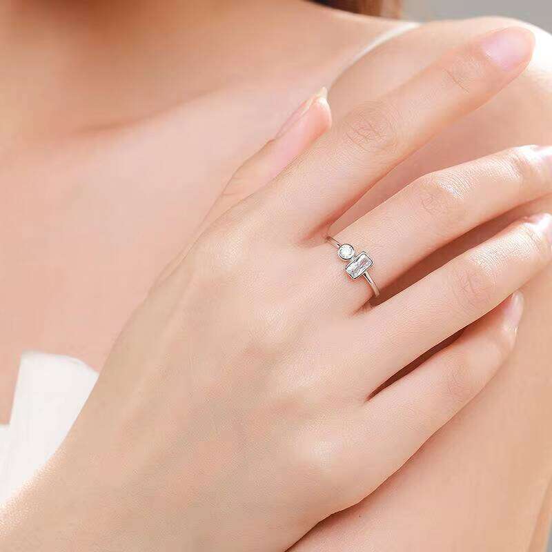 Wholesale Diamond 925 Sterling Silver Simple Zircon Luxury Wedding Ring For Women Engagement Anniversary Party