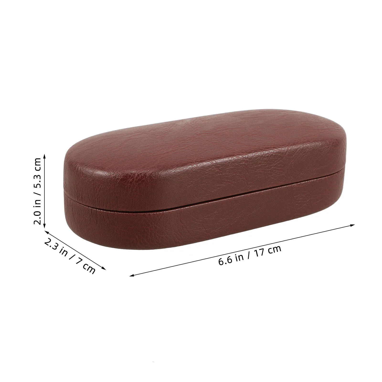 Large Capacity Case Hard Eyeglass Case Hiking Shell Pu Travel Eyewear Protector For Oversized Sun Glasses Brown 260107