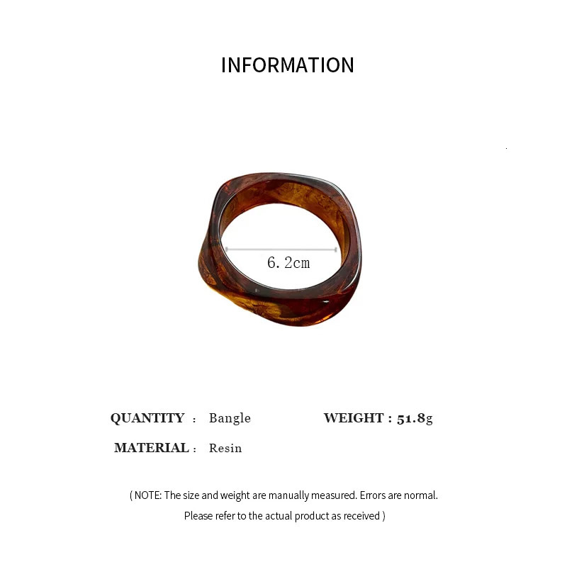 32 Style Acrylic Resin Bangles for Women Retro Punk Coffee Smudging Bangale Personality Irregular Wide Wristband Party Jewelry M 260120