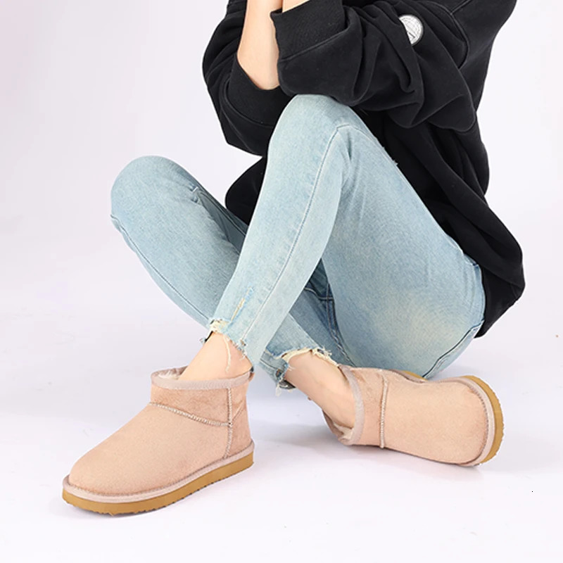 Bebealy Outdoor Snow Boots Winter Super Warm Short Ankle Plush Soft For Women Fashion Cozy Antiski 260208