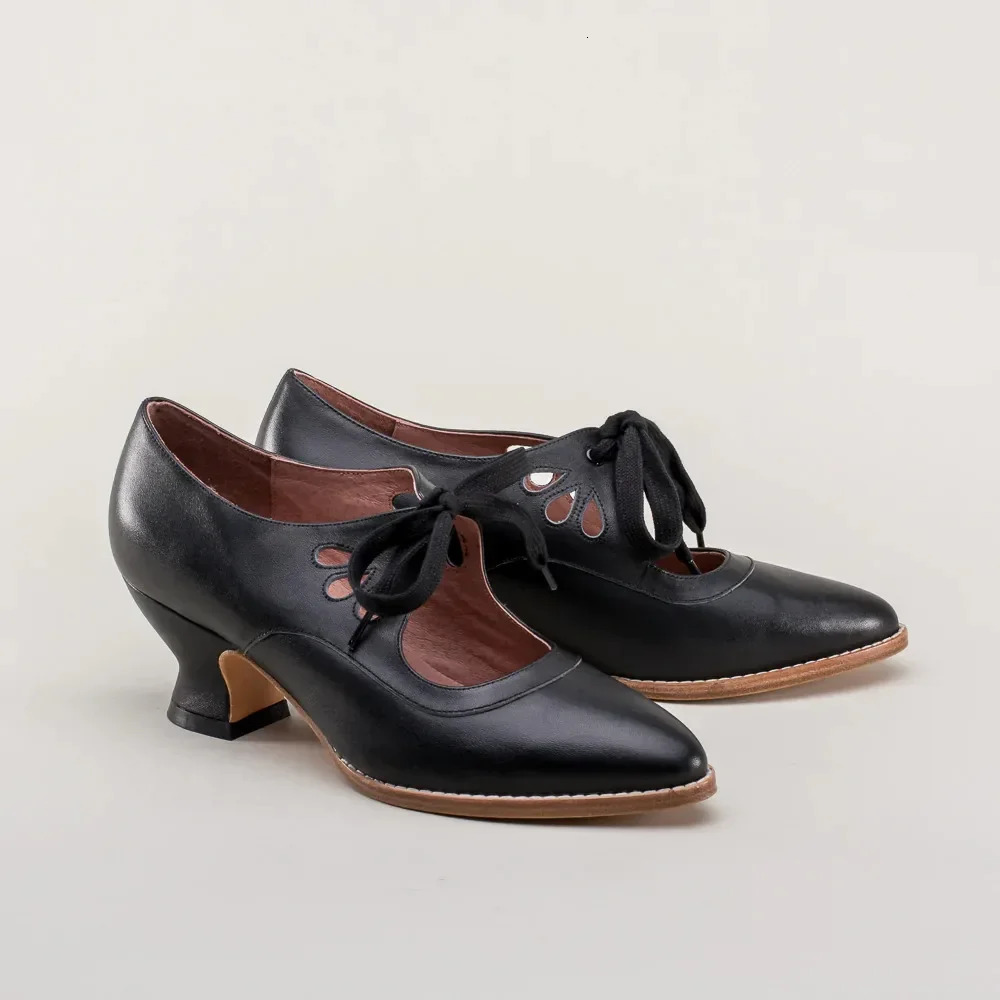 European and American Hollow Out High Heel Shoes for Women Lace Up Large Casual Shoes Women Shoes Zapatos De Mujer 260202