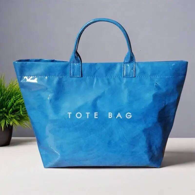 Korean version Instagram trendy fashion personality PVC transparent tote bag, niche women's temperament handbag shoulder bag C260207