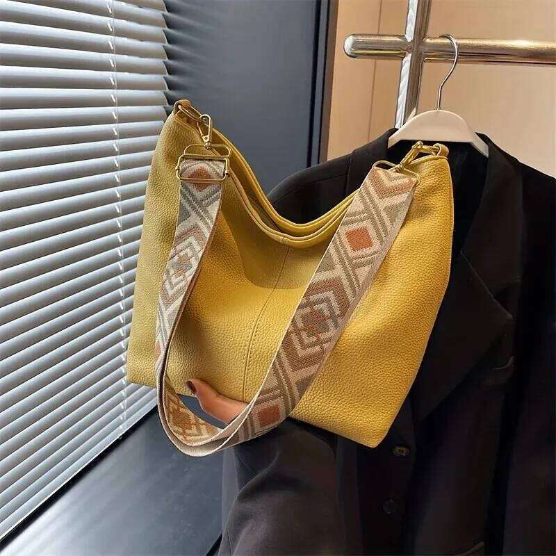 Simple Large-capacity Crossbody Casual Multi-functional Commuter PU Leather Texture Shoulder Bag C260207