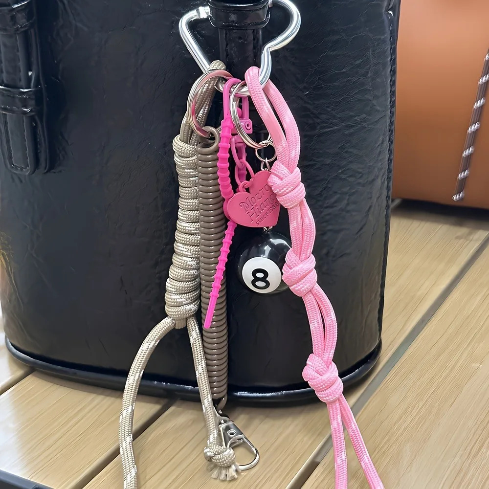 Bag Charms Purse Charms kit Keychains for WomenCute Flower Rope Keychain Bag Charm for Handbag Accessories Tready Charms for Pu 260107