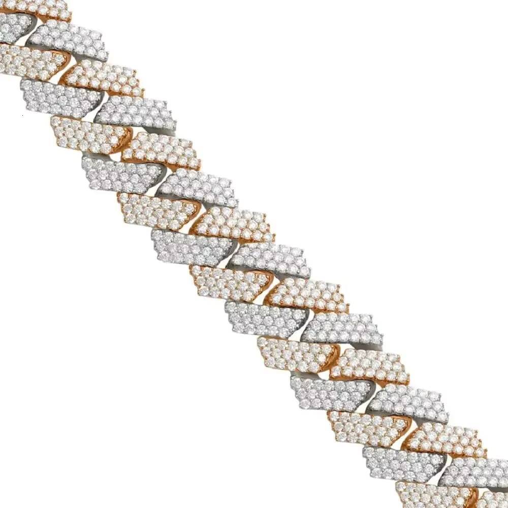 15mm Hip Hop Jewelry Cuban Link Chain VVS Clarity Lab Grown Diamonds Iced Out Available at Best Prices From Indian Supplier