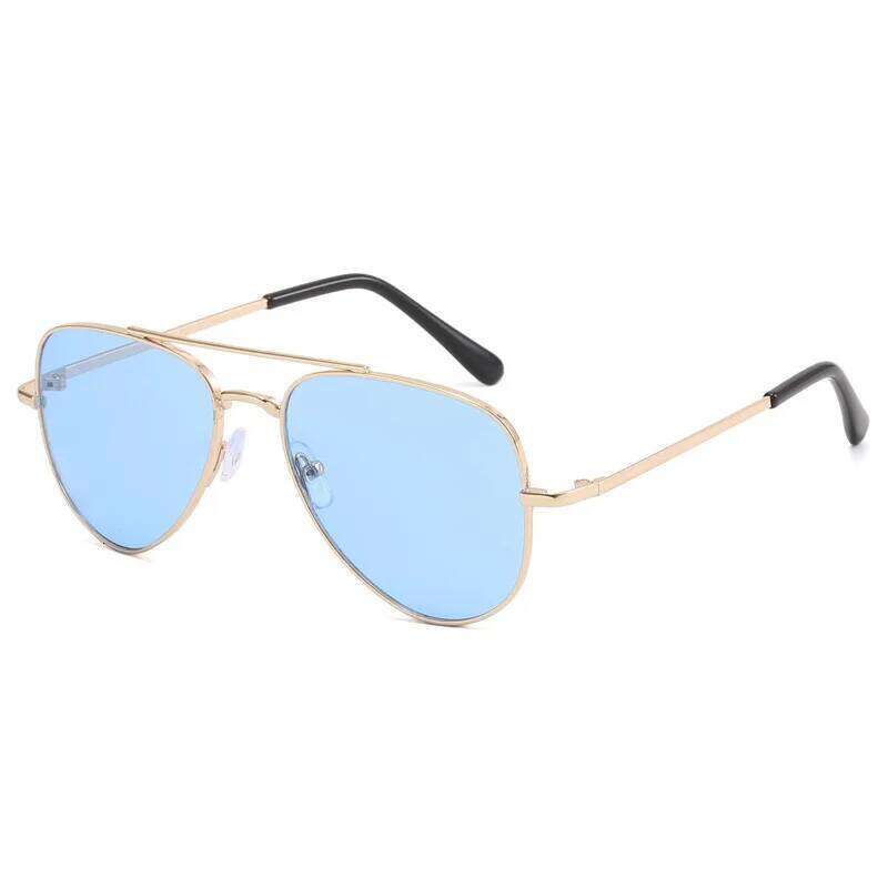 New Straight Metal Children's Sunglasses Boys Girls, Classic Style For Children And Adults, Parent-Child Y260207