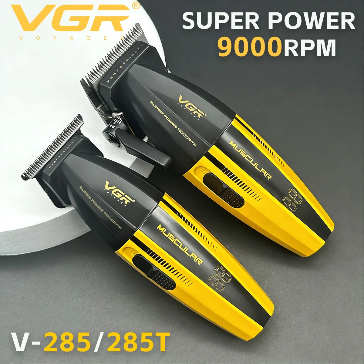 VGR Clipper Professional Hair Trimmer Electric Hair Cutting Machine 9000 RPM Hair Clipper Barber Cordless Clipper for Men V-285 260207