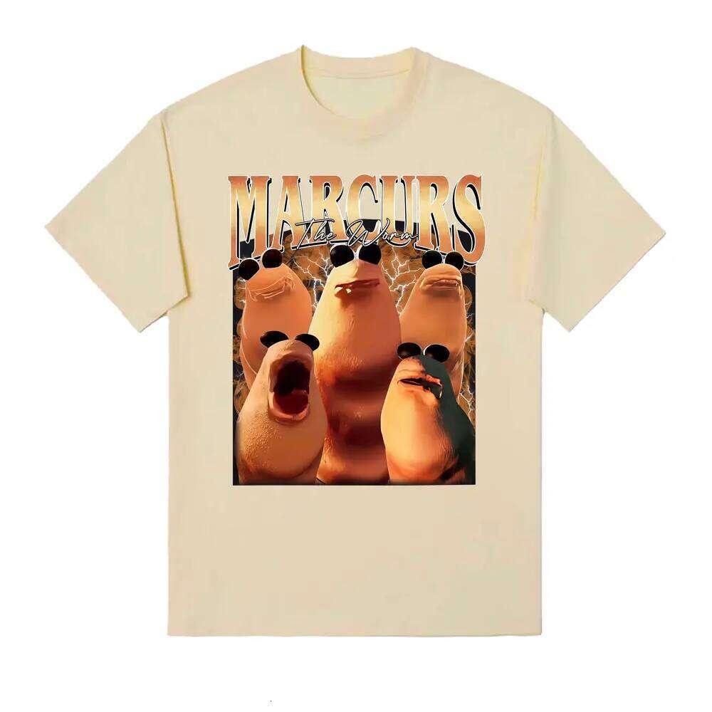Funny Marcus The Worm Meme T-shirtFashion Cartoon Vintage T-shirts Women Casual Shirt Streetwear Graphic T Shirts Summer Y2K C260207