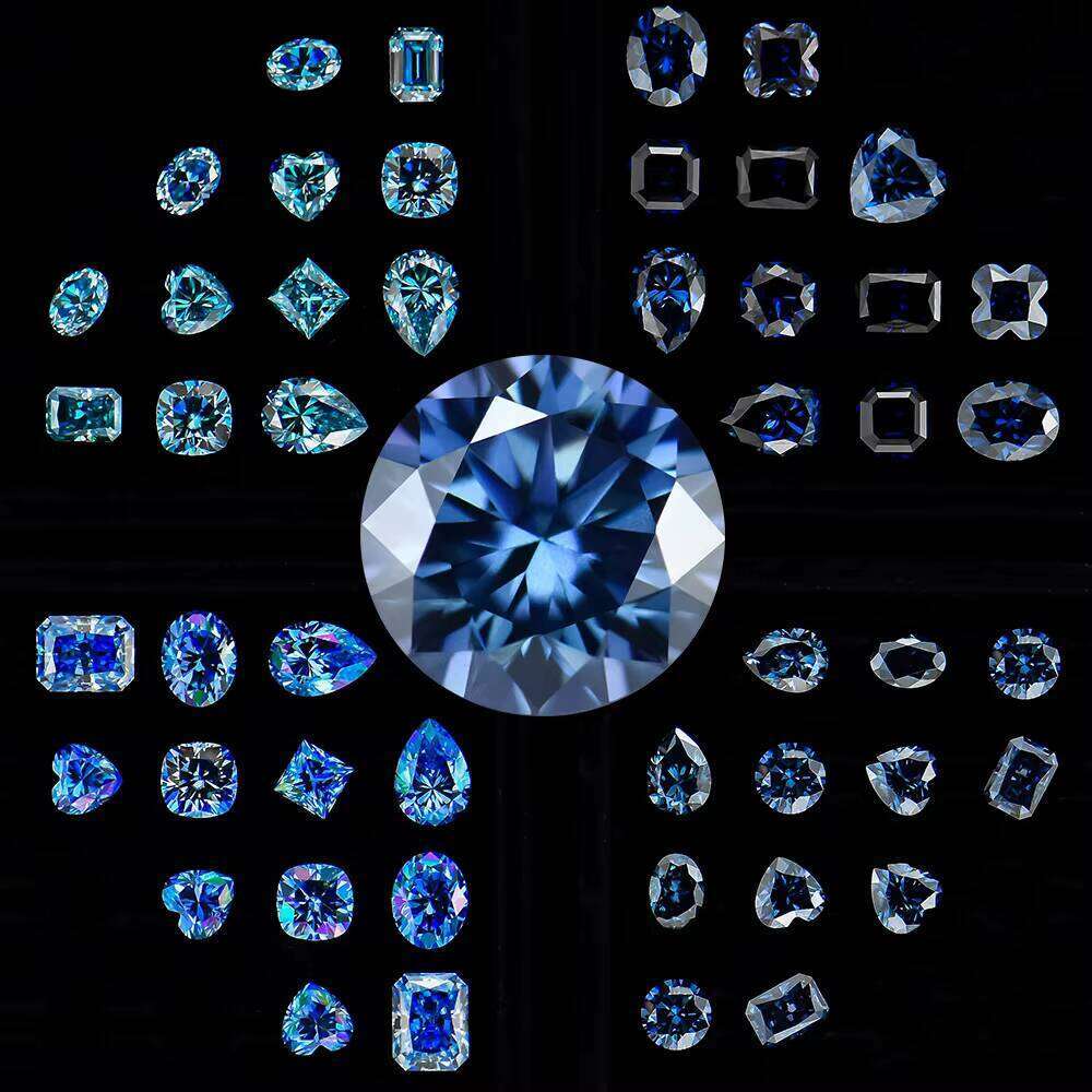 Top Quality Fancy Original Ocean Blue Moissanite
