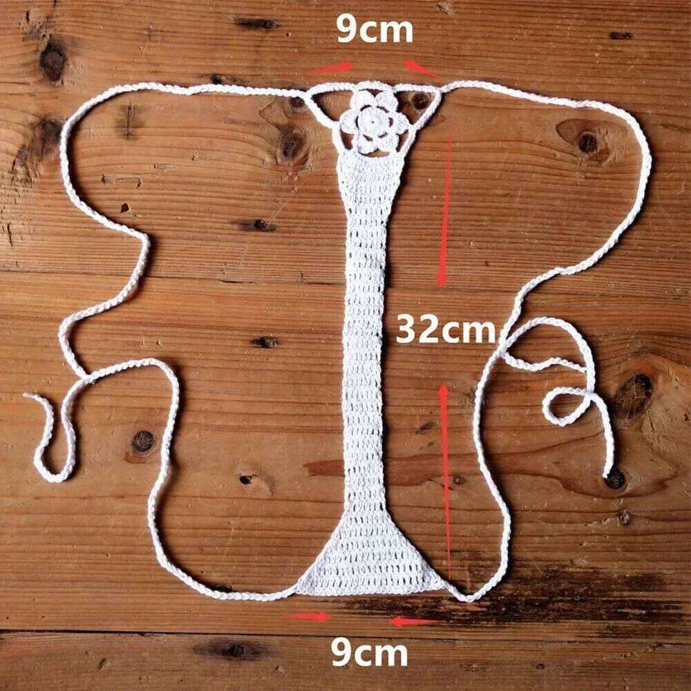 Crochet Bikini G-String Lace Up Thong Beach Swimwear Sexy Swimsuit Bra Set For Summer Swimming Party Holiday C260207