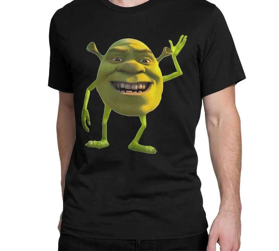 Women's Shrek Fun T-shirt Fashion Short Sleeve Round Neck Print Women Clothing Aesthetic Harajuku Y2k Top Vintage Clothes Cozy C260207