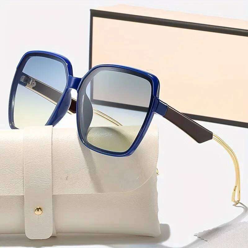 Outdoor UV400 Gradient Square Decoration Large Frame Ins Trending Sunglasses 2025 Oversize Fashion Glasses Y260207