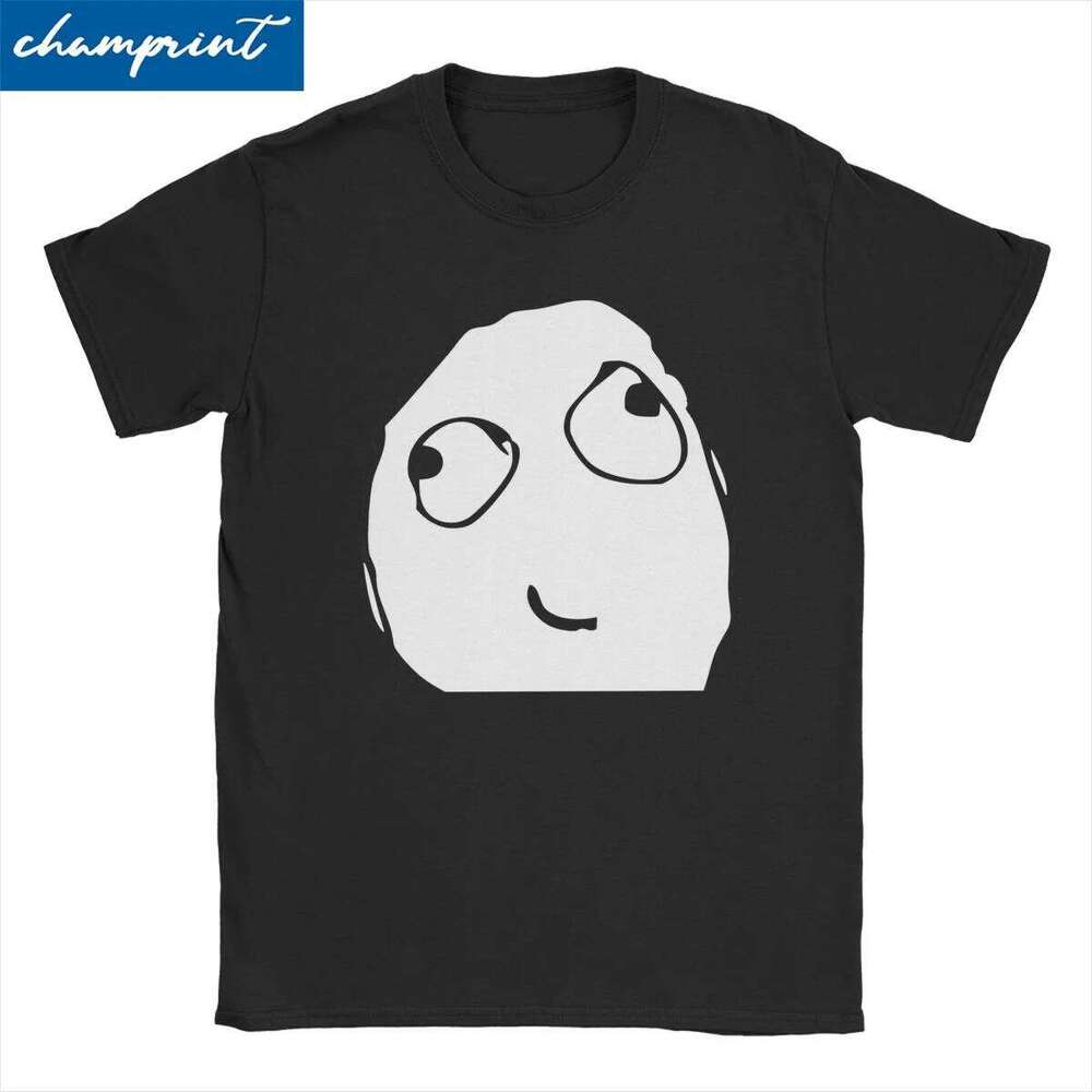 Derp Face Meme Trollface Men Women T Shirts Rage Comic Funny Anime Novelty Tees Short Sleeve T-Shirt 100% Cotton Summer Clothes C260207