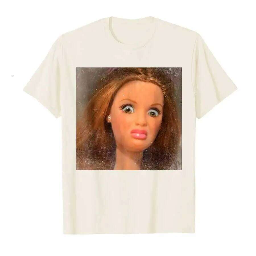 Funny Disgusting Doll Face Meme T-shirt For Men Women 100% Cotton T Shirts Short Sleeve Tops P417 C260207
