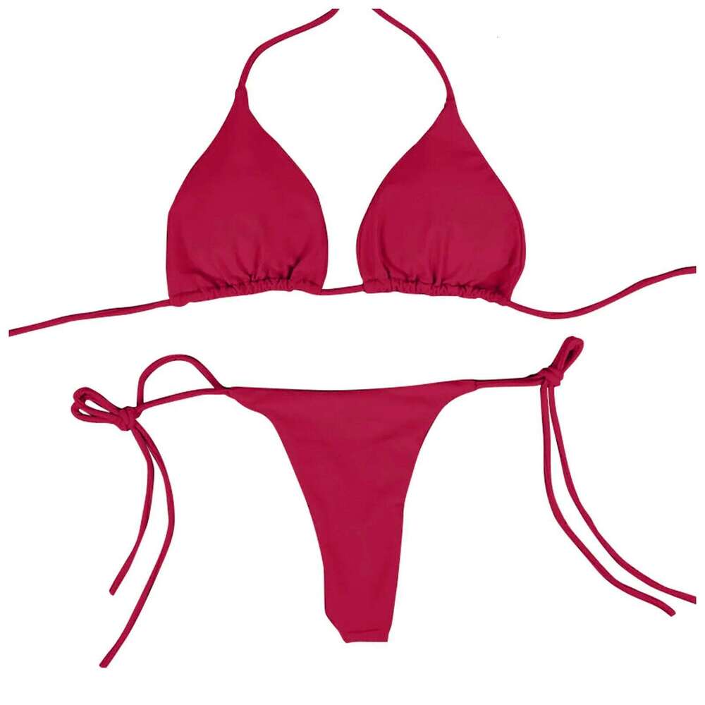 Summer Swimsuit Women Bikini Set Push-up Padded Bra Thong Two Pieces Swimwear Beachwear Bathing Suit Female Sexy Swimsuits C260207