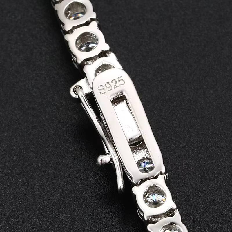 Wholesale 925 Sterling Silver Iced Out 3-5mm DEF Color VVS Moissanite Diamond Necklace Mens Tennis Chain Hiphop Jewelry
